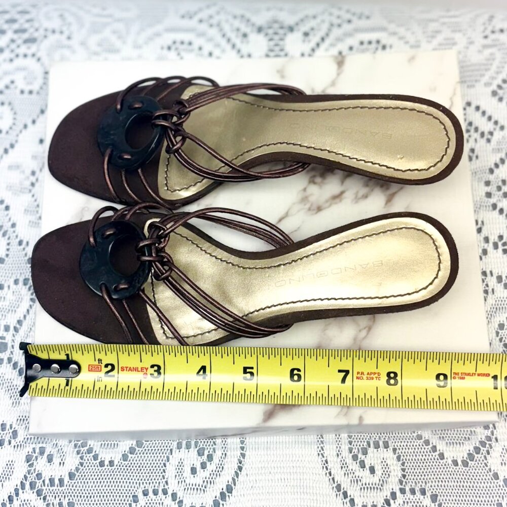 Bandolino Brand Women's Kitten Heel Sandals in Brown - Picture 7 of 11